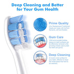 HANNEA  8 Pack Replacement Brush Heads Compatible with Philips - Toothbrush Heads for DiamondClean, Protectiveclean 6100/4300, HealthyWhite, FlexCare, EasyClean, Gum Health