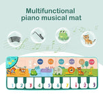 PATPAT  Musical Mat for Kids , Music Piano Keyboard Dance Mat, Musical Toys Educational Toys for Kids Toddlers Baby Toys Early Learning Toys Best Birthday Gift for Girls Boys (43.3X14.17IN)