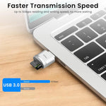 Verilux® Micro SD Card Reader Mini Type C Card Reader TF Card Reader with Keychain USB C to Micro SD SDHC SDXC OTG Memory Card Reader Compatible with Laptops, MacBook, Samsung Galaxy Note 20 - Silver