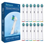 HANNEA Replacement Toothbrush Heads Precision Clean Brush Heads Replacement Refills for Braun Oral-B Electric Rechargeable Toothbrushes, Pack of 12