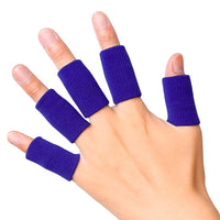 ZIBUYU 10Pcs Finger Sleeves Protectors Thumb Brace Support for Pain Relief, Adjustable Finger Splint Thumb Splint for Relieving Pain, Arthritis, Trigger Finger, Sports (Blue)