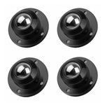 HASTHIP® 4pcs Caster Wheel Self Adhesive Caster Wheel 360° Swivel Wheels for Furniture, Small Appliance, DIY Modification Moving Table Heavy Duty Caster Wheels 200Kg Loading Capacity, Black