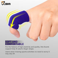 ZIBUYU 10Pcs Finger Sleeves Protectors Thumb Brace Support for Pain Relief, Adjustable Finger Splint Thumb Splint for Relieving Pain, Arthritis, Trigger Finger, Sports (Blue)