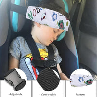 SNOWIE SOFT® 2Pcs Elastic Baby Head Support for Car Seat Toddler, Baby Head Protector Headrest Neck Relief Headrest Infant Car Seat, Stroller, Travel Eye Cover, Baby Safety Seat Car Seat Accessories