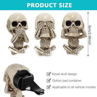 STHIRA® kull Car Air Fresheners Car Fragrance Air Freshener Cartoonish Car Air Fresheners Resin Skull Clip On Air Fresheners on Air Vent Funny Skeleton Car Air Fresheners Car Interior Decoration Gifts