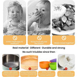 SNOWIE SOFT® Baby Suction Bowl Kit for Baby with Spoon & Lid, Silicone Baby Feeding Bowl for Kids to Feed Themselves, Dish Washer & Micro-Wave Oven Safe, BFA Free