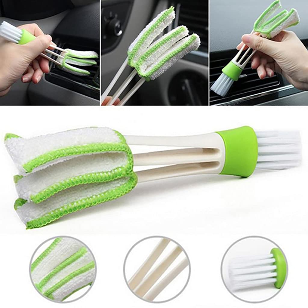 STHIRA  Car Cleaning Brush, 6pcs Auto Detailing Brush Set with Soft Boar Hair, Car Cleaning Accessories for Cleaning Air Vents, Emblems, Leather, Wheels, Engine, Interior (Black 6PCS Cleaning Set)