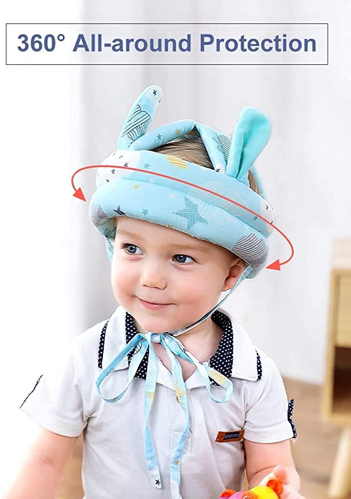 SNOWIE SOFT Baby Head Helmet, Adjustable Size Baby Learn to Walk Or Run Soft Safety Helmet, Infant Anti-Fall Anti-Collision,for Kids Months~5 Years Old (Multi-Colour 4)