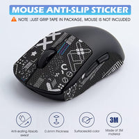 Verilux® Mouse Grip Tape for Logitech G Pro Wireless Mouse Pre-Cutted Self-Adhesive Mouse Grip Tape Sweat-Proof Anti-Slip Non-Fading Gaming Mouse Skin Cool Mice Upgrade Kit (Mouse is NOT Included)