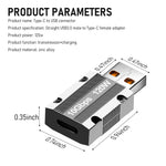 Verilux® USB C to USB A OTG Adapter Type C to USB Adapter USB 3.1 Adapter Support Data Transfer & Max 120W Fast Charging Zinc Alloy Type C to USB Adapter for Laptop, PC, Power Bank