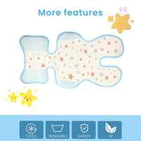 SNOWIE SOFT® Baby Cool Cushion for Stroller, Baby Car Seat, Stroller Cool Mat for Baby, Breathable and Ice Silk Sleeping Pad, Soft Texture Baby Stroller Seat Cushion for Baby Stroller, Car Seat