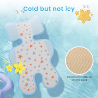 SNOWIE SOFT® Baby Cool Cushion for Stroller, Baby Car Seat, Stroller Cool Mat for Baby, Breathable and Ice Silk Sleeping Pad, Soft Texture Baby Stroller Seat Cushion for Baby Stroller, Car Seat