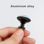 HASTHIP  6PCS Premium Metal Matt Black Aluminum Alloy Door Knob, 30mm in Diameter, with Screws
