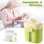 SNOWIE SOFT® 360g Baby Formula Dispenser with Scoop and Leveller, Foodgrade PP Double Layer Anti-Leak Milk Powder Dispenser Container, Baby Snack Storage Container for Outdoor Travel Home, BPA Free