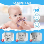 SNOWIE SOFT® 2 in 1 Baby Teething Toy and Toothbrush for Baby 8+ Months with Suction Base, Food Grade Silicone Teether Toy, Cute Cartoon Koala Design Easy Grip and Portability Hygienic