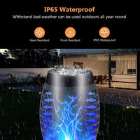 Qpets® 4pcs Blue Flickering Flame Solar Light Outdoor Waterproof Outdoor Solar Garden Light for Home Decor Waterproof Outdoor Garden Light Lawn Light Pathway Light Landscape Light