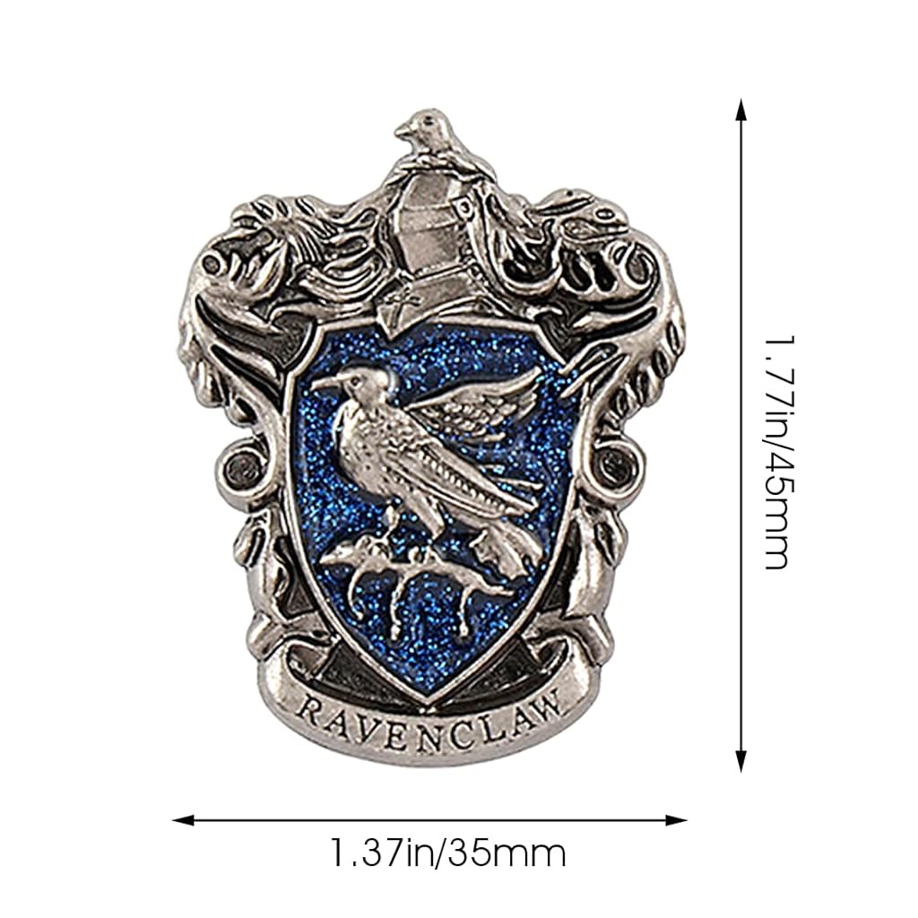 SANNIDHI Ravenclaw Badge for Boys Girls - Costume Badge for Harry Potter Theme Cosplay Badge Zinc Alloy Brooch Accessory Halloween Kids Gift Badge Toy