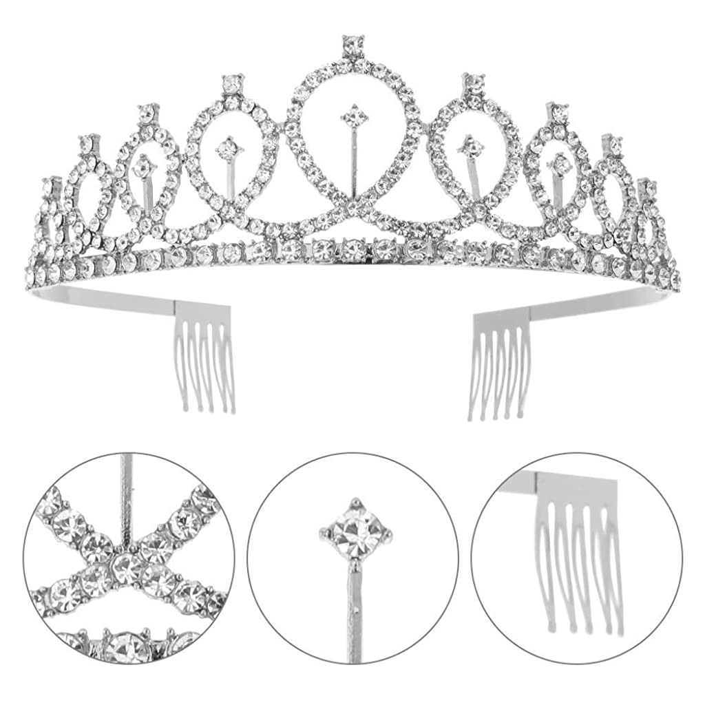 SANNIDHI  Birthday Queen Rhinestone Birthday Crown Tiara and Birthday Sash for Girls Women Birthday Party (Silver)