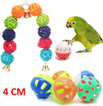 Qpets 9 in 1 Birds Toys Set Parrot Toy Chew Toy with Hanging Hammock Swing Bell Pet Climbing Ladders Love Birds Toys for Small Parakeets Cockatiels Conures Finches Budgie Macaw Parrots