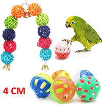 Qpets 9 in 1 Birds Toys Set Parrot Toy Chew Toy with Hanging Hammock Swing Bell Pet Climbing Ladders Love Birds Toys for Small Parakeets Cockatiels Conures Finches Budgie Macaw Parrots