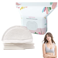 SNOWIE SOFT® 100pcs Invisible Disposable Breast Pads, Ultra Thin Super Absorbent and Anti-Leaking Breast Pads for Breastfeeding Mother Self-Adhesive Breast Pad for Home and Travel