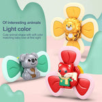 PATPAT  3 Pack Suction Cup Toys for Baby 6 - 24 Months Cartoon Pop It Top Toy Bath Toys Suction Cup Design for Baby Dining Chair Bathing, Travelling, Finger Toy Baby Distraction Toys