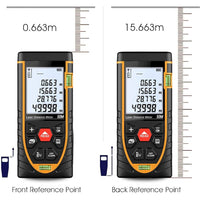 Verilux® 165FT Laser Measure Device ± 2mm Precise Digital Measure Tool, Range Finder with Dual Levels,Large LCD Backlit,IP54 Waterproof Battery Powered