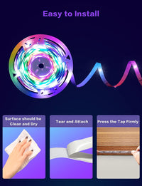 ELEPHANTBOAT 16 Million Colors 5050 RGBIC LED Strip Lights with Smart App & Remote 213Mode Adjustable Music Mode for Bedroom,Kid's Room, Party(USB, 10 Meters)(Multi)