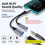 Verilux® USB C to 3.5mm Jack Audio Adapter, 2 in 1 Type C to Aux Audio Jack with PD Fast Charging, Game Sound Card Game Audio Adapter Compatible with Galaxy S22 S21 Ultra 5G S20 S20+ Plus Note 20