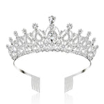 PALAY  Unisex Crystal Tiara Crown with Rhinestones Comb