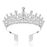 PALAY  Unisex Crystal Tiara Crown with Rhinestones Comb