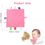 SNOWIE SOFT® Cloth Toys for Baby with Colorful Tags Sensory Toys Baby Towel for New Born, Baby Security Blanket Appease Blankets, Soft Touch Plush Blanket for New Born Baby, Square Soothing Baby