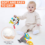 SNOWIE SOFT® Hanging Toys for Babies 0-6 Months Soft Baby High Contrast Sensory Toy Cube Crib Hanging Toys Baby Car Seat Stroller Toys Newborn Toys Gifts for Infant Babies Boys and Girls 0-12 Months