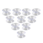 ZIBUYU  10 Pcs Double Sided PVC Suction Cups Sucker Pads for Glass Plastic-30 mm, White