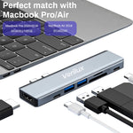 Eleboat® 7 in 2 USB C Hub for MacBook