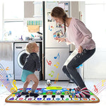 PATPAT  Kids' Piano Mat, Musical Mat Piano Keyboard Play Mat Floor Music Mat for Toddlers, Early Educational Music Toys Gift for Boys Girls 1-3 Years Old (11.8x31.5 inch)