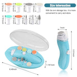 SNOWIE SOFT® Rechargeable Nail Trimmer for Baby and Adult,Baby Nail Trimmer with LED New Born Toddler Toenail and Fingernail Trimmer,with 9 Grinder Bit