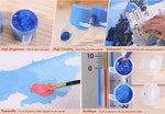 Supvox DIY Oil Painting by Numbers Kits,Canvas Paint by Numbers for Kids Home Decorations with Brushes and Pigment