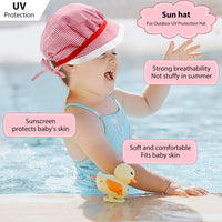 SNOWIE SOFT® Baby Hats for Girls, Sun Hats for Baby Toddler Girls, Summer Hat Lovely Print Lace Edging Bucket Hat for Outdoor UV Protection Hat