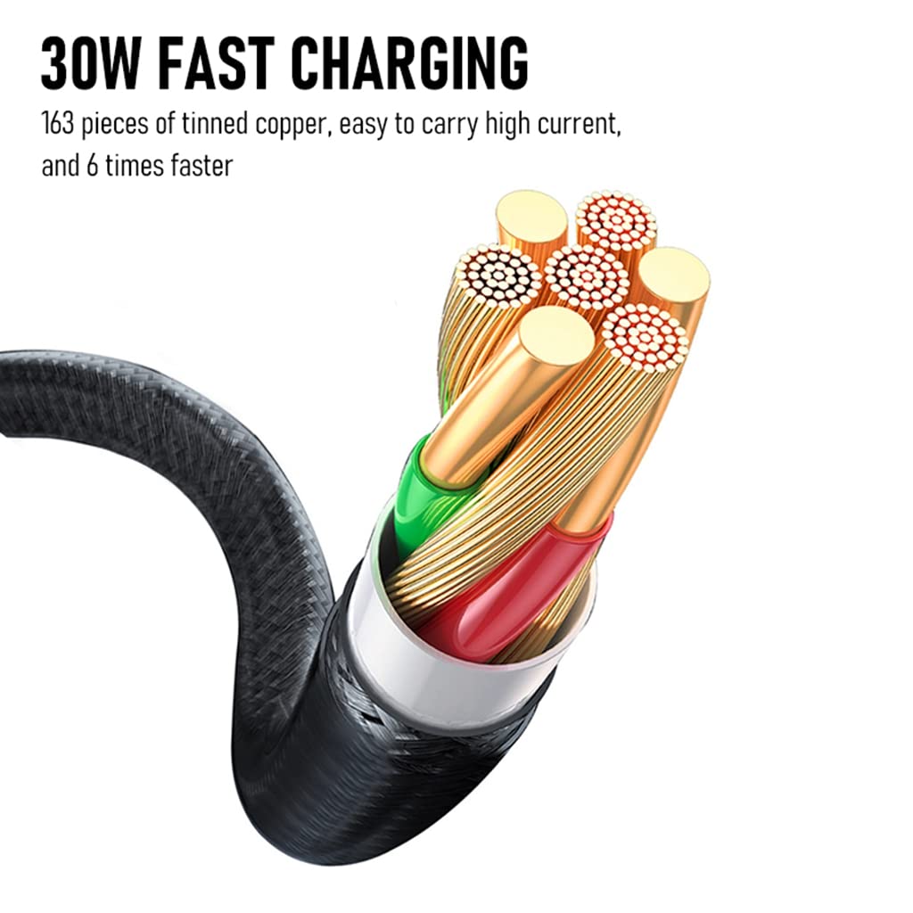 Verilux Type C to Light-ning Cable 3.9Ft USB C to Light-ning Cable Transparent Design i-phone Charger Cable 30W Fast Charging for i-Phone 14/14 Pro/14 Pro Max/13 12 Pro Max/11/ SE/XR, AirPods, iPad