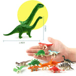 PATPAT 90 Pack Mini Dinosaur Figure Toys, Plastic Dinosaur Toy Set for Kids Toddler Birthday Christmas Easter Valentines Day Gifts, Including T-rex, Stegosaurus, Monoclonius with Storage Bag