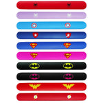 PATPAT® 10Pcs Superhero Wrist Band for Kids Slap Bracelet for Boys, Superhero Slap Kids Bracelets for Girls Boys Bracelet Snap Wrist Bands for Kids, Party Favors Gifts Birthday Christmas Gifts