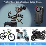 STHIRA Mengshen Wireless Motorcycle Bicycle Alarm, Security Anti-Theft Alarm with Remote Control, IP55 Waterproof, 113 dB Super Loud (Black)