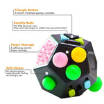 PATPAT  12 Sided Fidget Cube, Dodecagon Fidget Toys for Children and Adults Fidget Toy Stress and Anxiety Relief Depression Anti for All Ages with ADHD ADD OCD Autism (Black)
