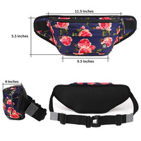 GUSTAVE  Waist Bag for Men Women, Waterproof Chest Bags Stylish Fanny Pack Lightweight Bum Bag with Adjustable Strap for Outdoor Sports Running Hiking (Maple Leaf)