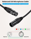 ZORBES® XLR Cable, 10 FT XLR Male to Female Cable XLR Microphone Cable, Metal Mic Compatible with Karaoke Machine/Speaker/Amp/Mixer for Karaoke Singing, Speech, Wedding, Stage and Outdoor Activity