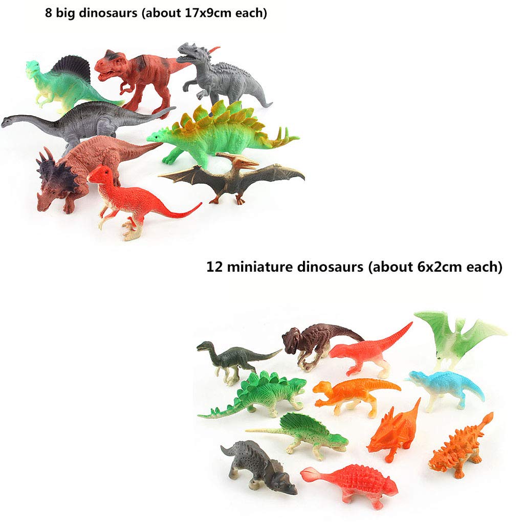 PATPAT Jurassic World Dinosaurs Figures Toys Set (3.5 Inches, Multicolor)