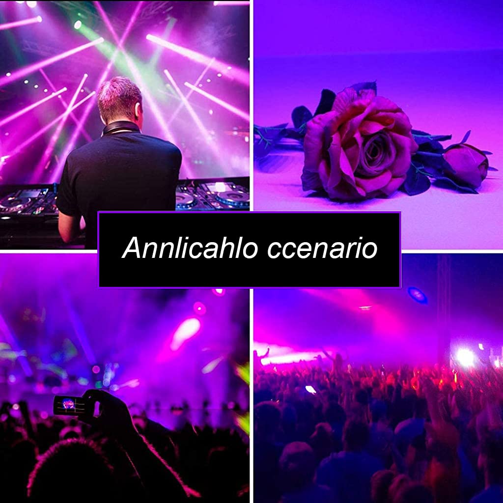 ELEPHANTBOAT UV DJ Light Party Disco Light for Home Party with 36 LEDs Par Light DMX in&Out Control RGB Led Disco Ball Purple Color & Sound Active Dancing Light for Room Magic Lights for KTV Dancing