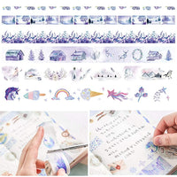 HASTHIP  20 Rolls Washi Tapes Set, Decorative Tape Japanese Masking Tape Pastel Washi Tape Scrapbook Tape for Journals Gift Wrapping, Width 1 cm/1.5cm/3cm