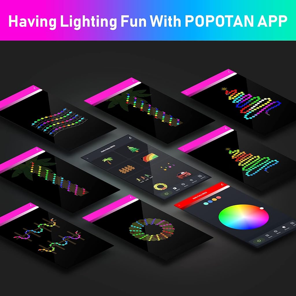 ELEPHANTBOAT LED Fairy Lights for Home Decoration WiFi App Control RGBIC Smart LED Lights Work with Alexa Google, 16 Million Color Changing String Lights, Music Sync Twinkle RGB Lights 5 Meter